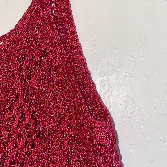 NWT Free People sweater tank pink cropped size Lg - Picture 6 of 12